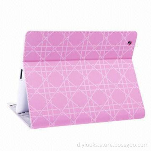 Four Lattice Pattern Leather Case for iPad 4, OEM Orders Welcomed, Ultra Low-profile